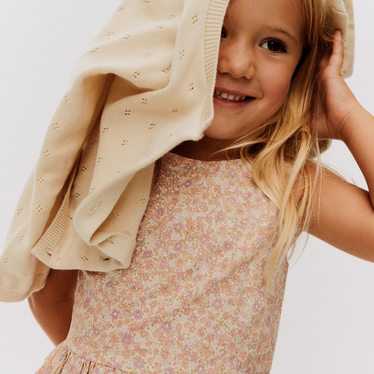 Strick-Cardigan Maia - Sandshell - 100% Bio Baumwolle - WHEAT