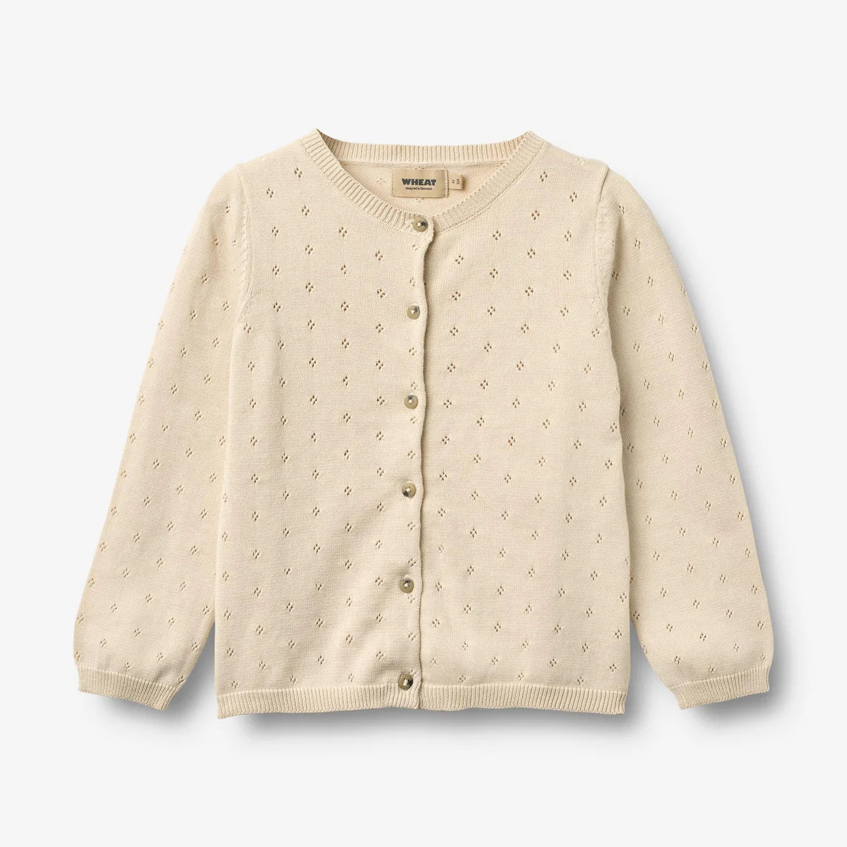 Strick-Cardigan Maia - Sandshell - 100% Bio Baumwolle - WHEAT