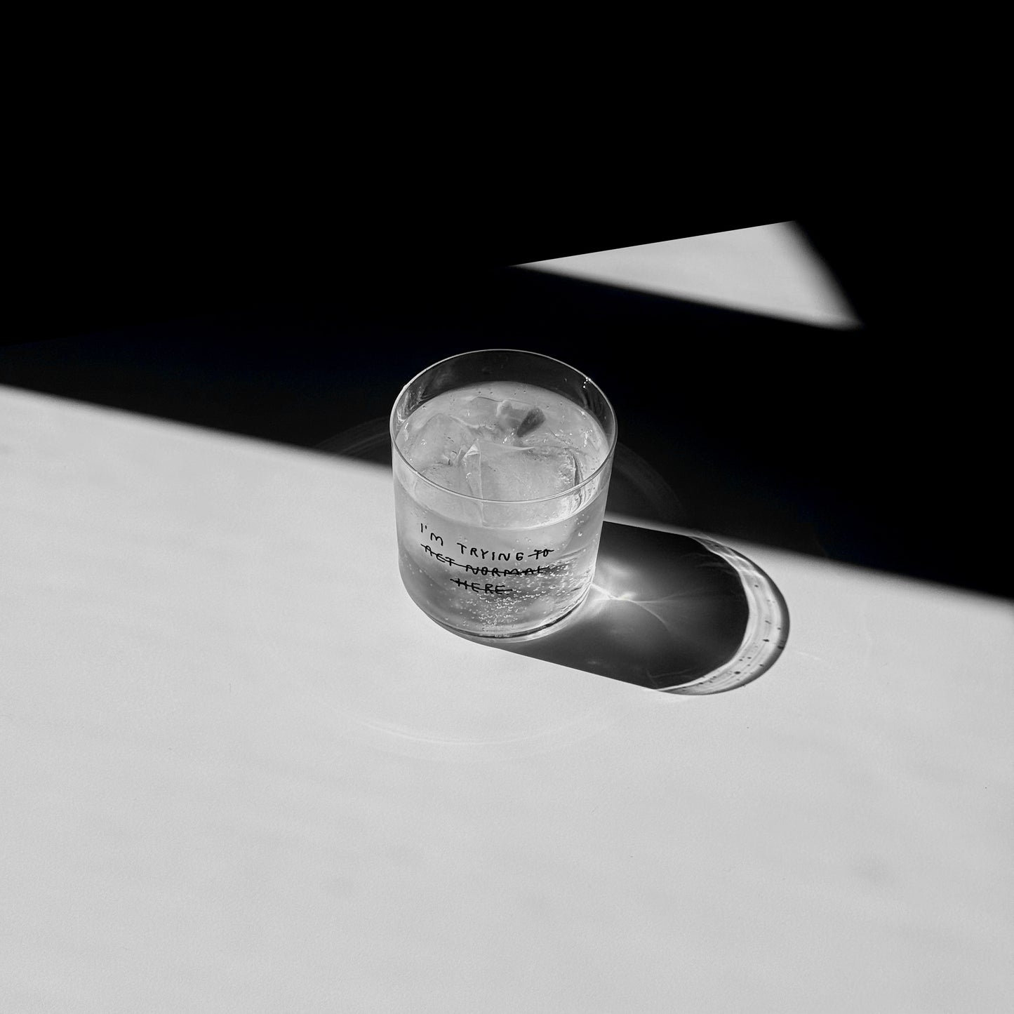 Glass - medium 350ml - I'm trying - Yahya Studio