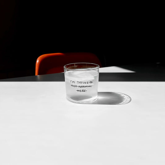 Glass - medium 350ml - I'm trying - Yahya Studio