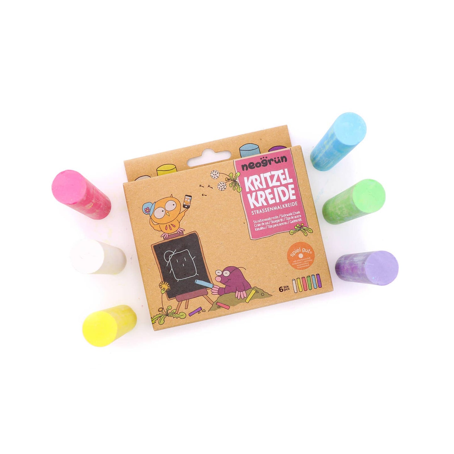 Kritzelkreide - Bunte Straßenmalkreide -Neogrün