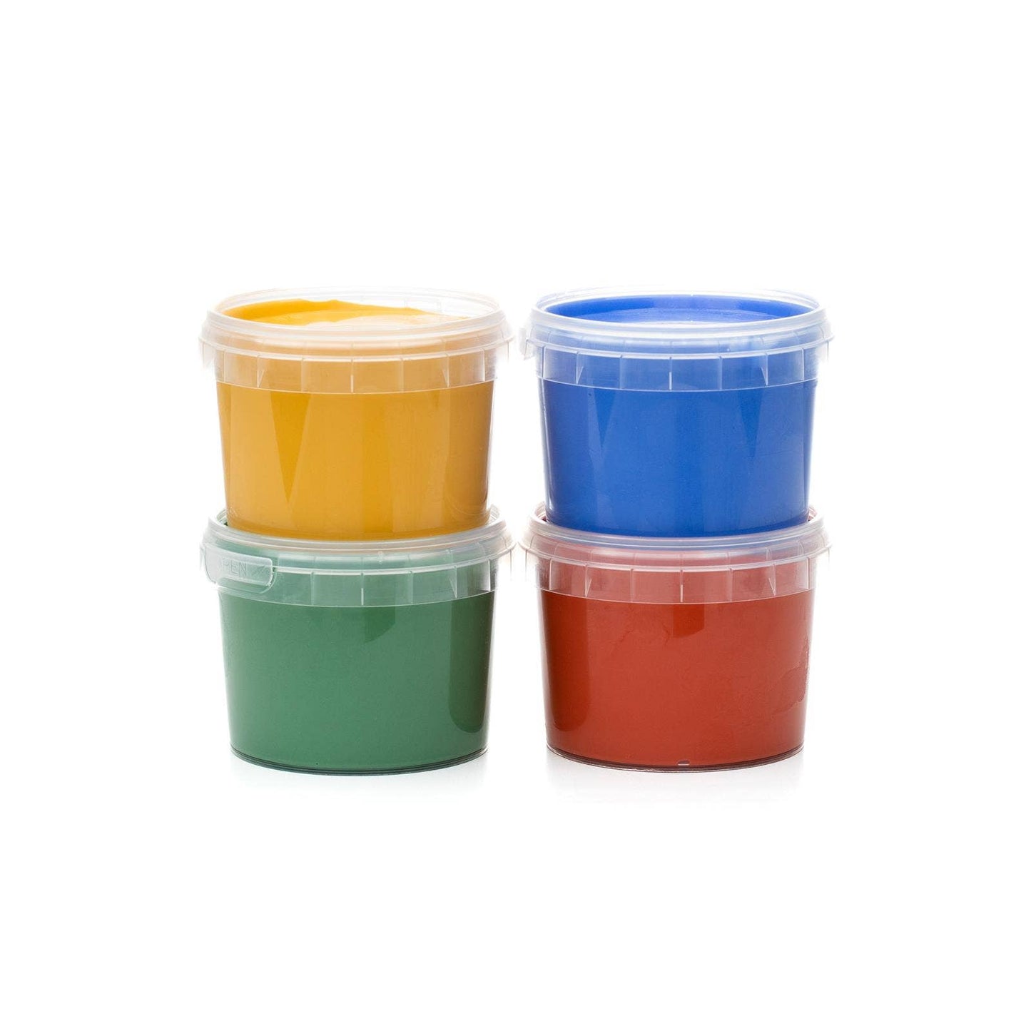 Bio-Fingerfarben vegan 4er Set "Aki" - Neogrün