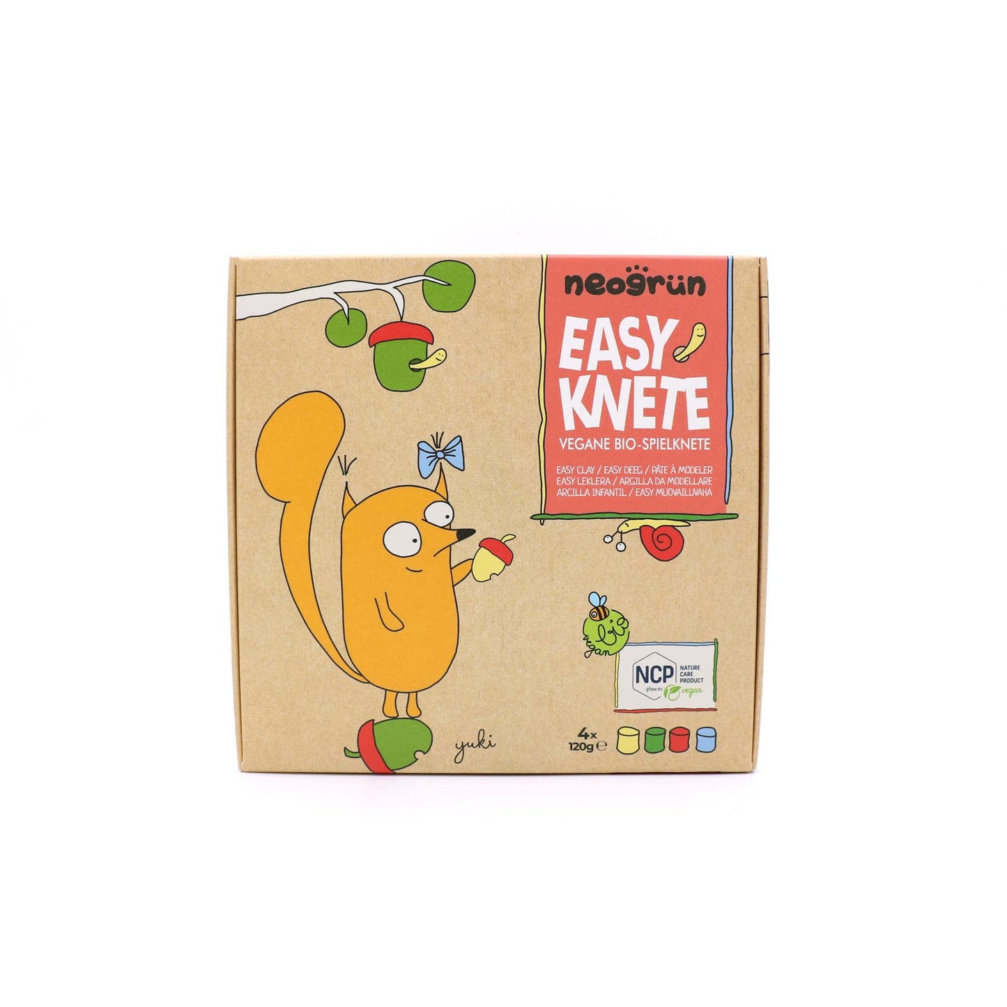 Bio-Easy-Knete vegan 4er Set "Yuki" - Neogrün