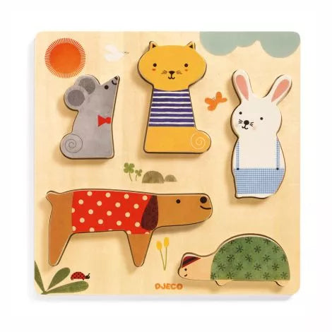 Holzpuzzle : Woodypets - Djeco