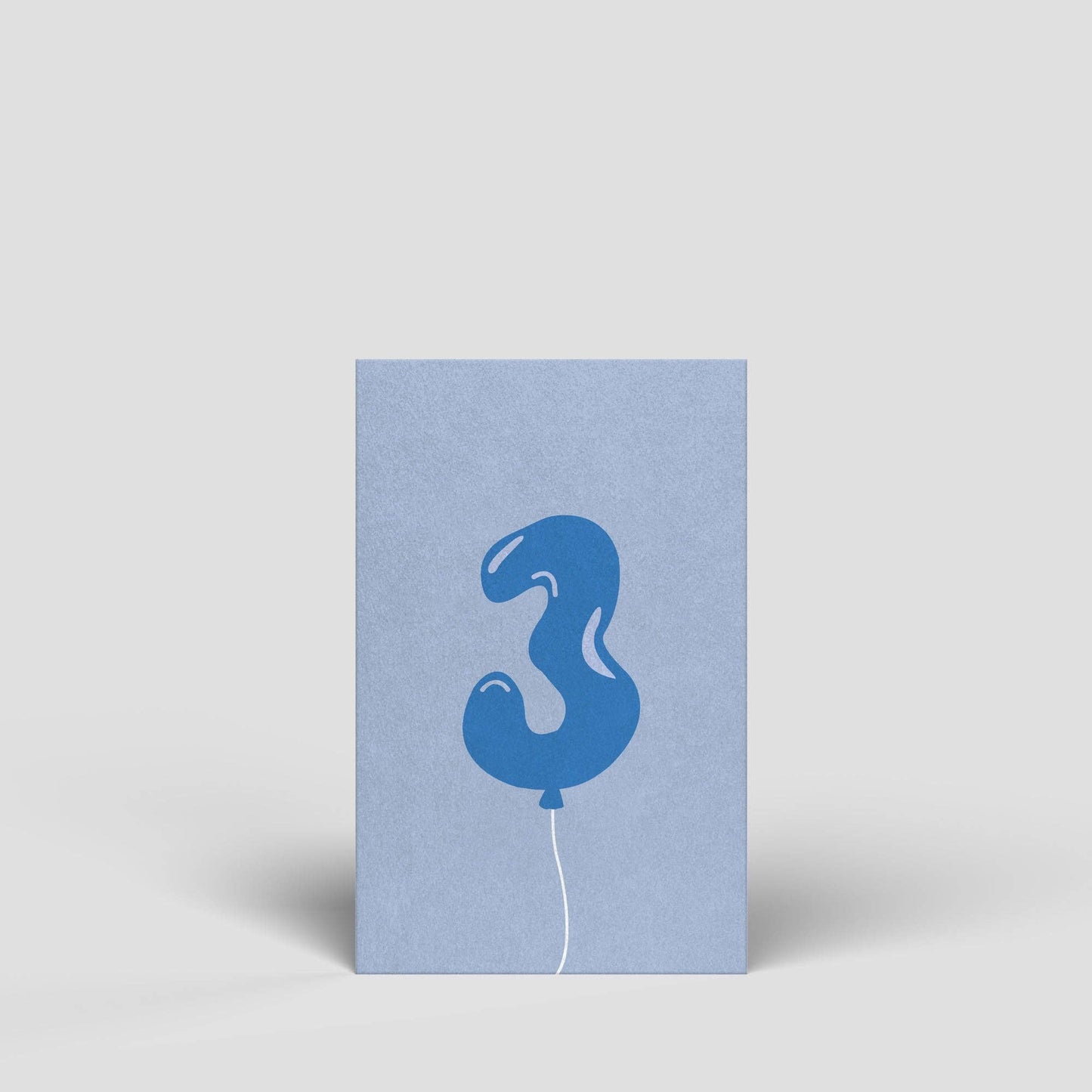 Midi Postkarte - Zahl 3 - Naturbedacht
