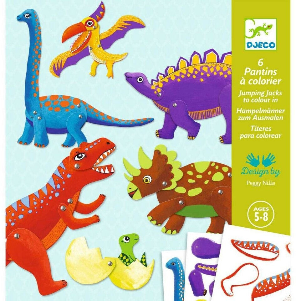 Hampelmänner zum Ausmalen - Dinos  - Djeco