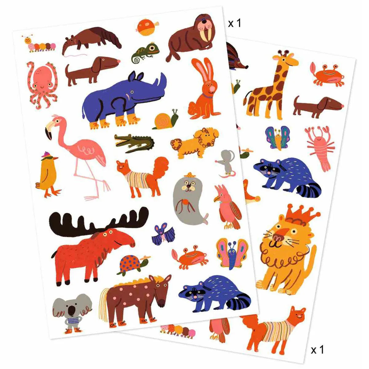 Tattoos - Lustige Tiere - Djeco
