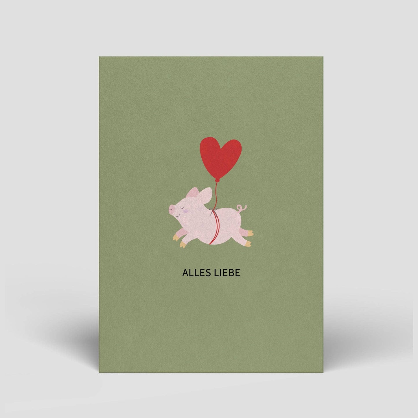 Postkarte - Geburtstag - Schwein - Naturbedacht