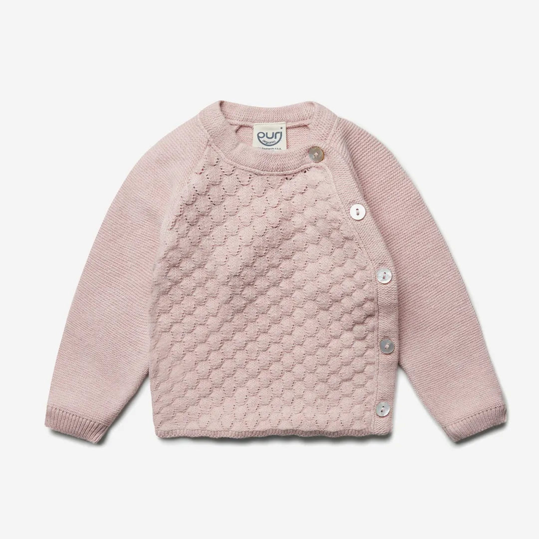 Kimono Ajourstrick Baumwolle/Seide - Puri Organic