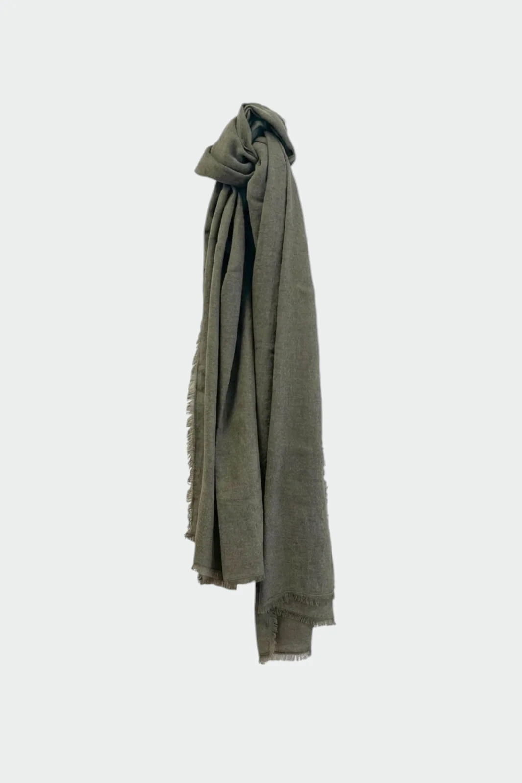 Schal - RG679 - MILITARY GREEN - Frayed Foulard - Indi & Cold